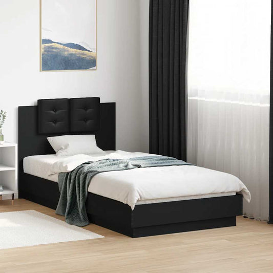 Bed Frame without Mattress Black 90x190 cm Single
