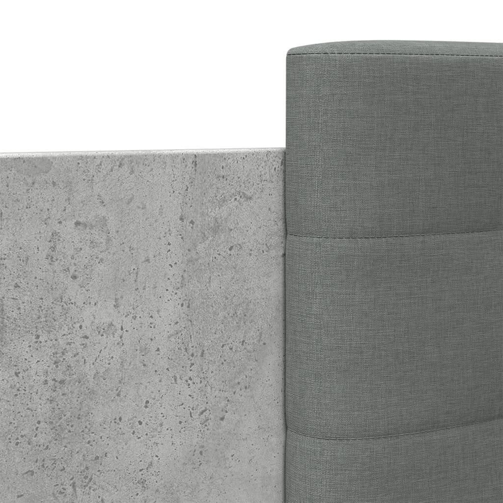 Bed Frame without Mattress Concrete Grey 75x190 cm Small Single