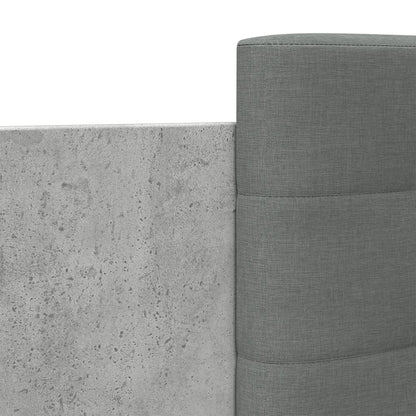 Bed Frame without Mattress Concrete Grey 75x190 cm Small Single