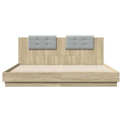 Bed Frame | Sonoma oak | Engineered wood, Plywood | Super King