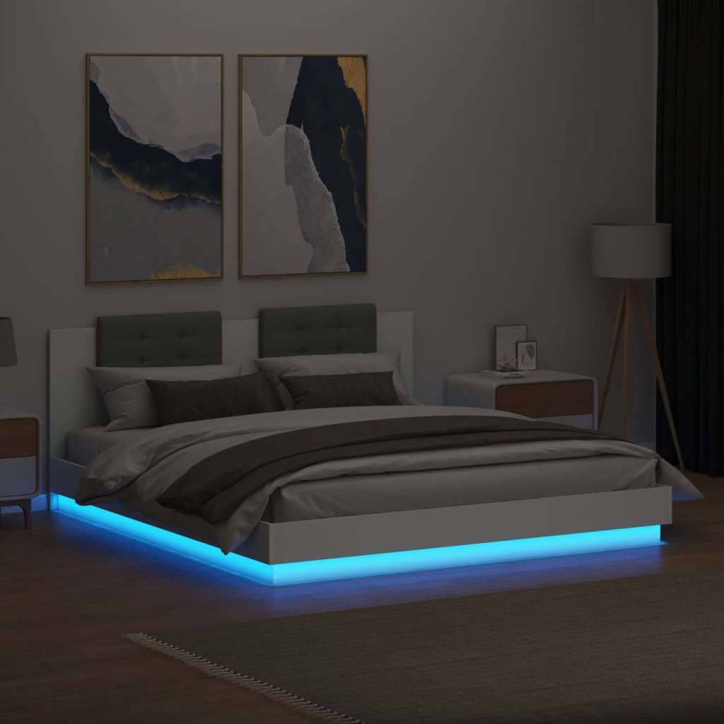 Bed Frame | White | Engineered wood, Plywood | Double | Bed Frame