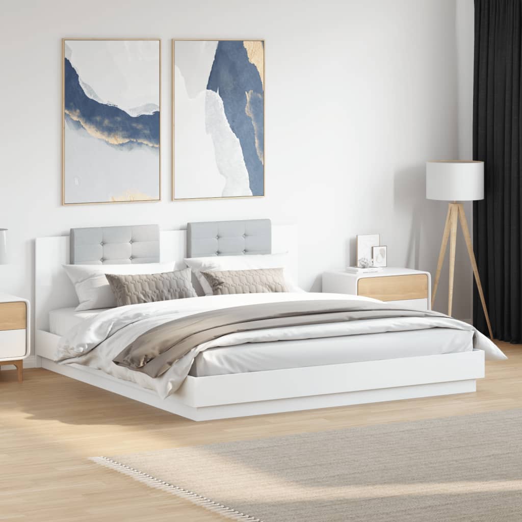 Bed Frame | White | Engineered wood, Plywood | Double | Bed Frame