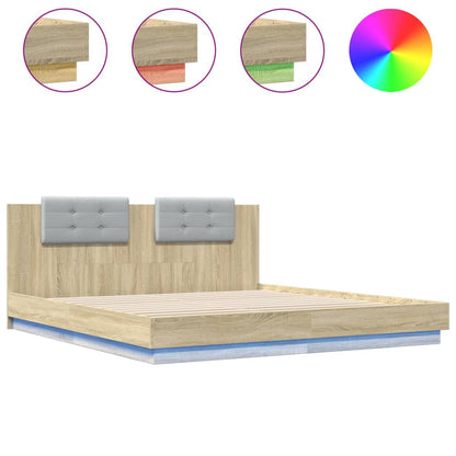 Bed Frame | Sonoma oak | Engineered wood, Plywood | Double | Bed Frame