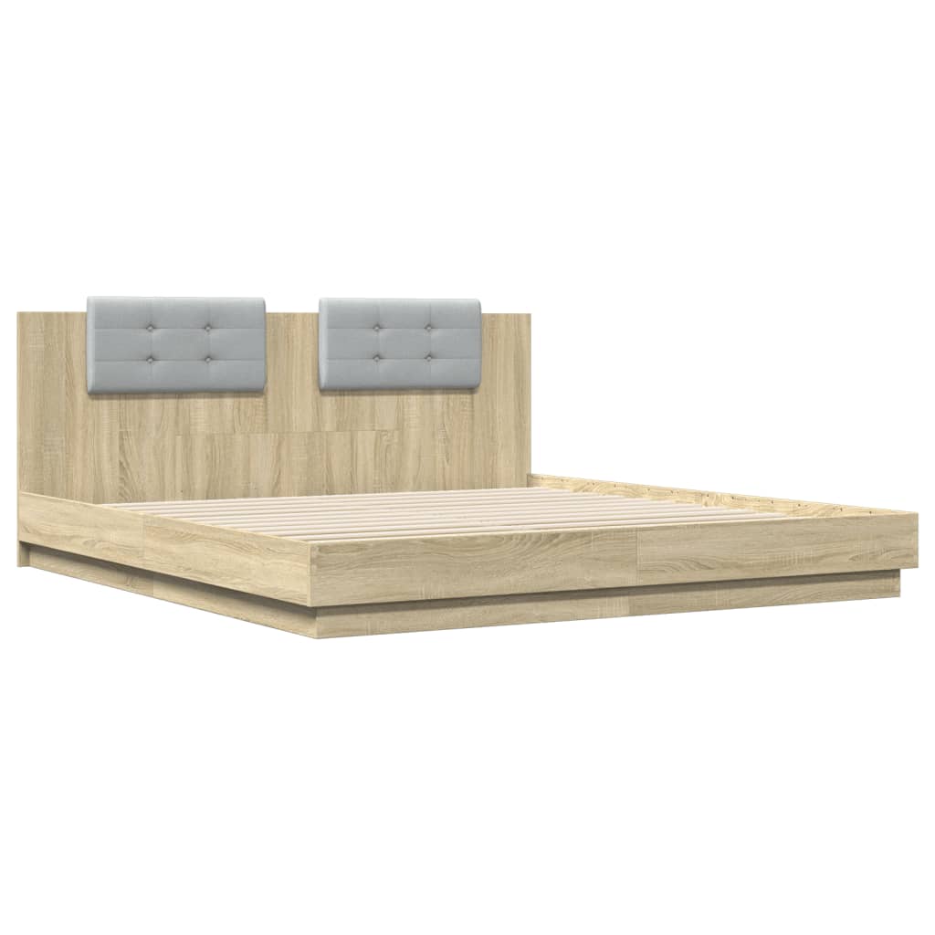 Bed Frame | Sonoma oak | Engineered wood, Plywood | Double | Bed Frame