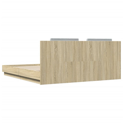 Bed Frame | Sonoma oak | Engineered wood, Plywood | Double | Bed Frame