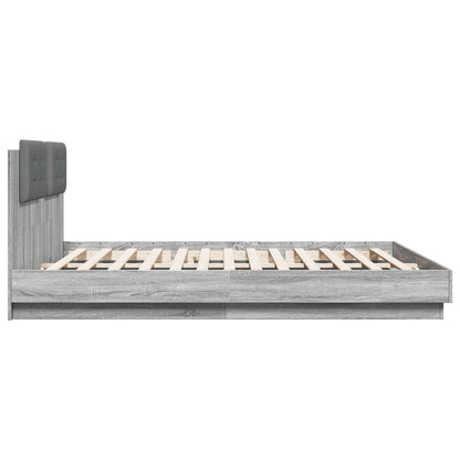 Bed Frame | Grey Sonoma | Engineered wood | 160x200 cm mattress size