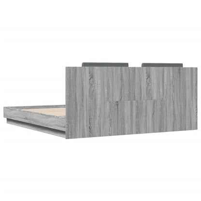 Bed Frame | Grey Sonoma | Engineered wood | 160x200 cm mattress size