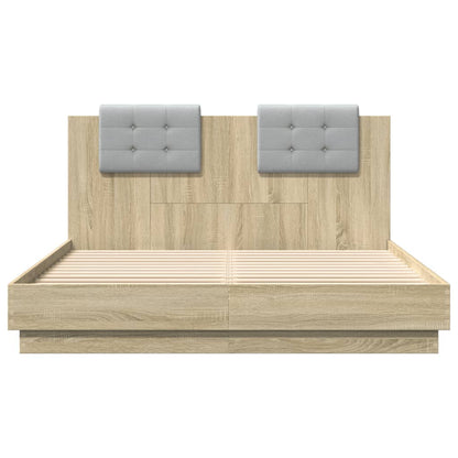 Bed Frame | Sonoma oak | Engineered wood, Plywood | Double | Bed Frame