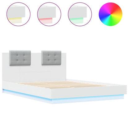 Bed Frame | White | Engineered Wood, Plywood | Double | Bed Frame