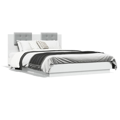 Bed Frame | White | Engineered Wood, Plywood | Double | Bed Frame