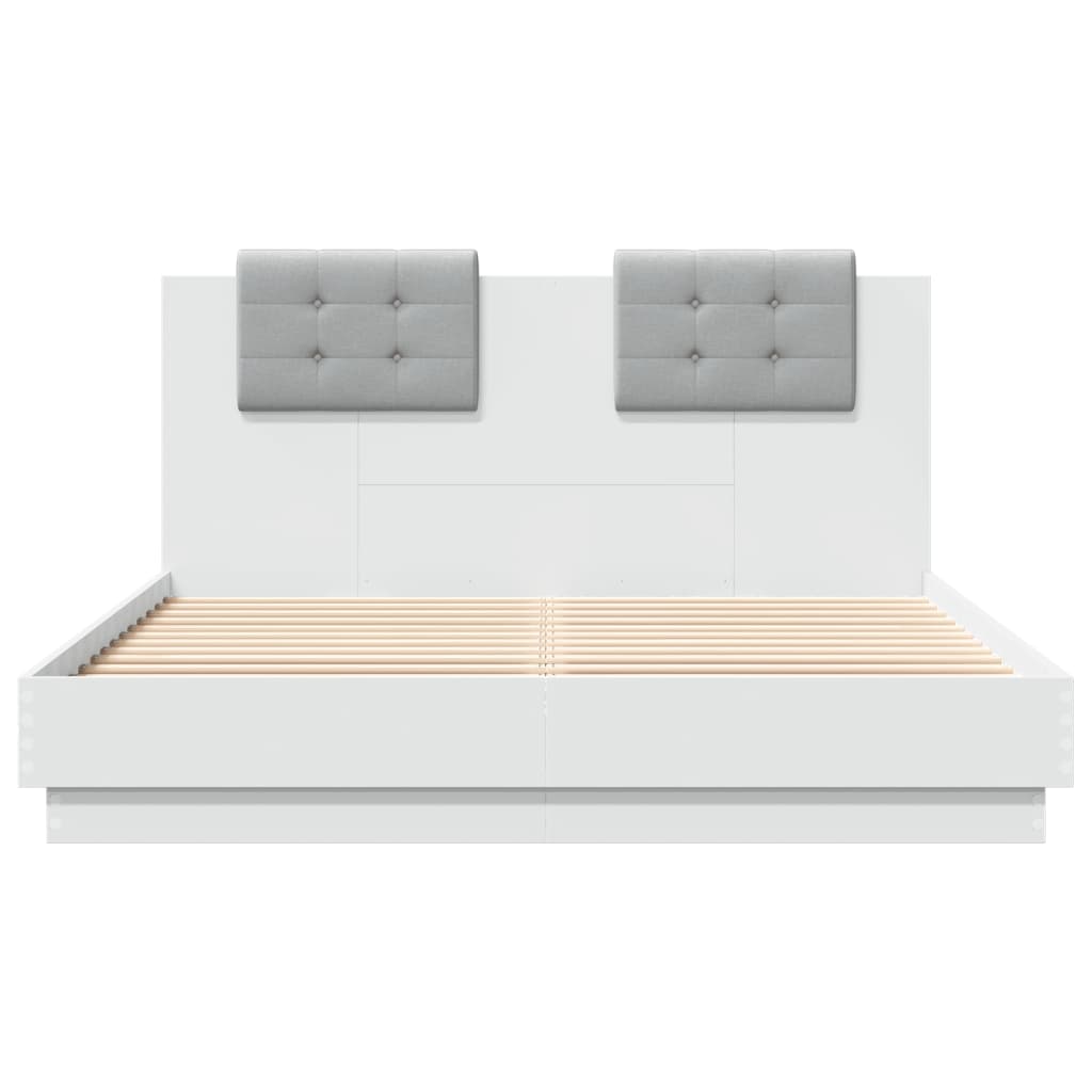 Bed Frame | White | Engineered Wood, Plywood | Double | Bed Frame
