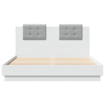 Bed Frame | White | Engineered Wood, Plywood | Double | Bed Frame