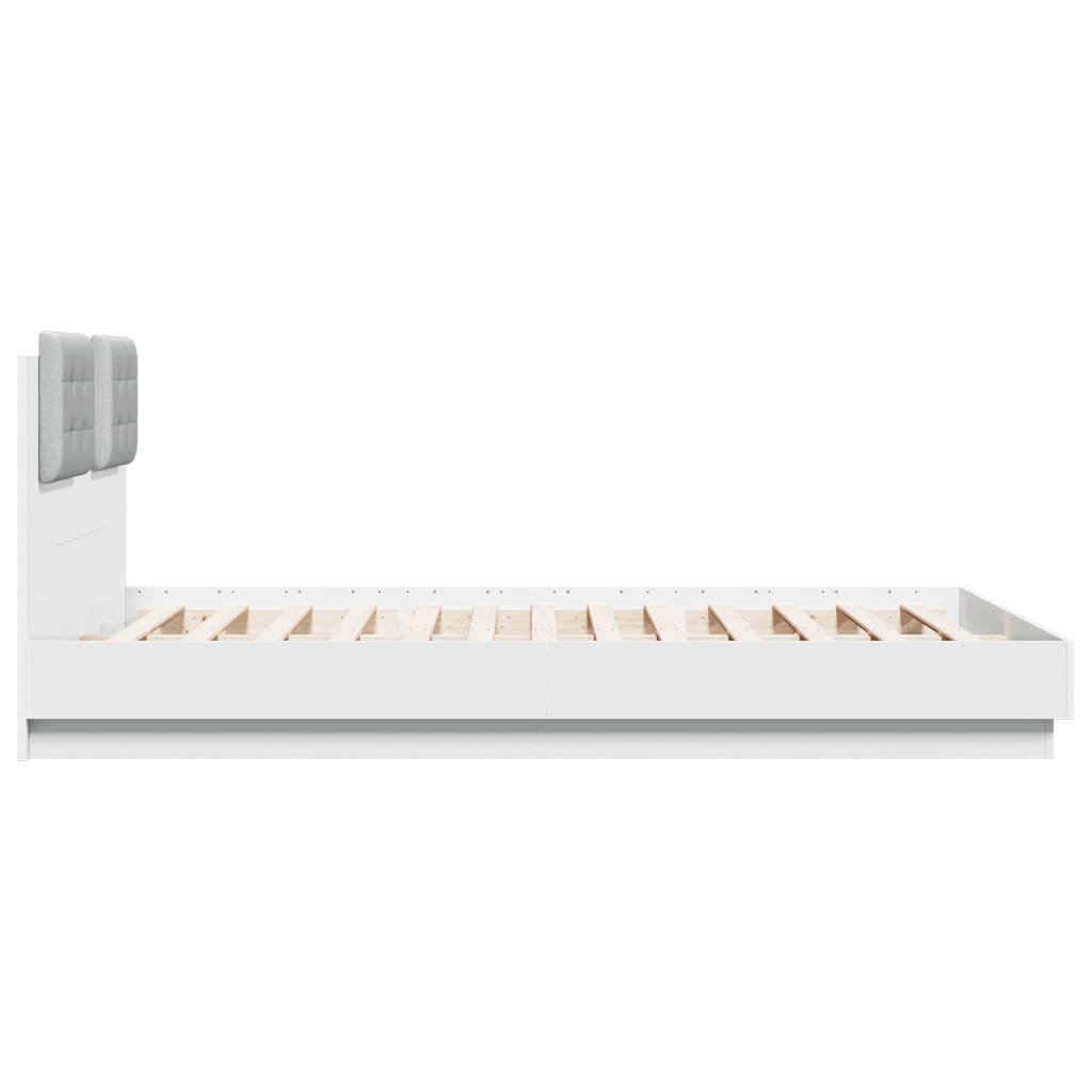 Bed Frame | White | Engineered Wood, Plywood | Double | Bed Frame