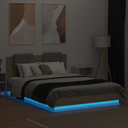 Bed Frame | Sonoma Oak | Engineered wood, Plywood | Double | Bed Frame
