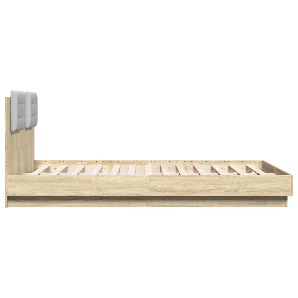 Bed Frame | Sonoma Oak | Engineered wood, Plywood | Double | Bed Frame
