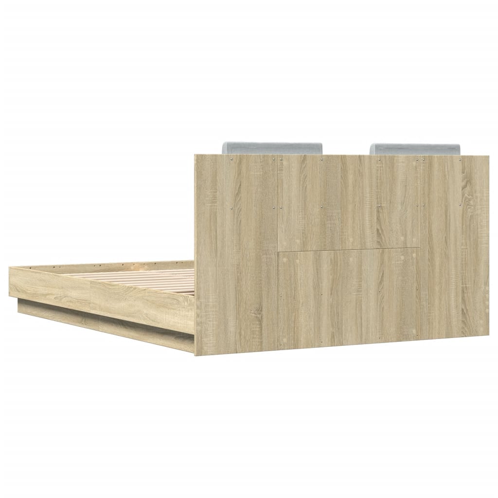 Bed Frame | Sonoma Oak | Engineered wood, Plywood | Double | Bed Frame