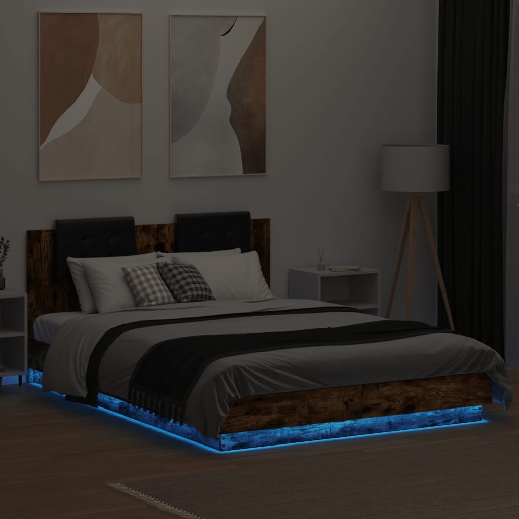 Bed Frame | Smoked oak | Engineered wood, Plywood