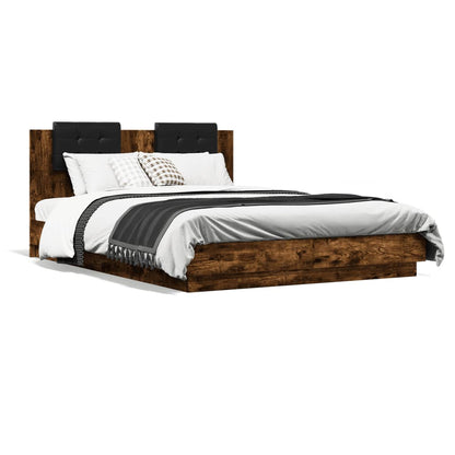 Bed Frame | Smoked oak | Engineered wood, Plywood