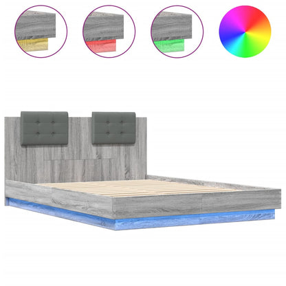 Bed Frame | Grey sonoma | Engineered wood | 120 x 200 cm | Bed Frame