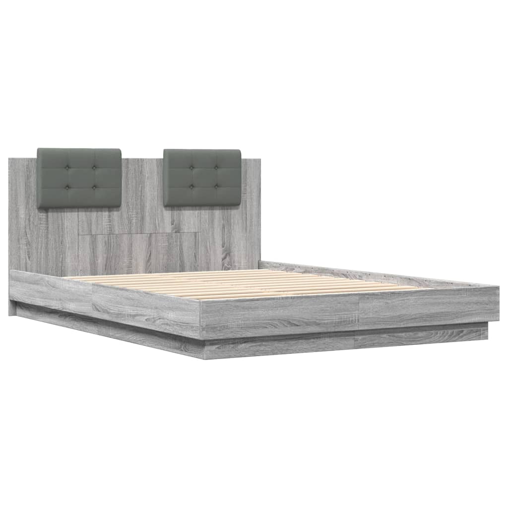 Bed Frame | Grey sonoma | Engineered wood | 120 x 200 cm | Bed Frame