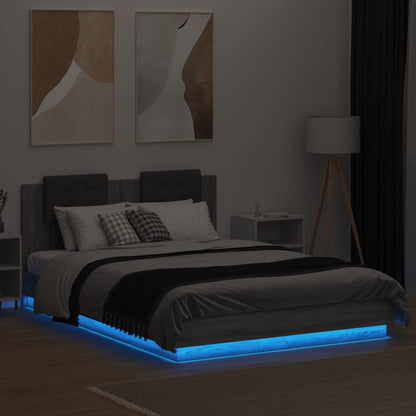 Bed Frame | Grey sonoma | Engineered wood | 120 x 200 cm | Bed Frame