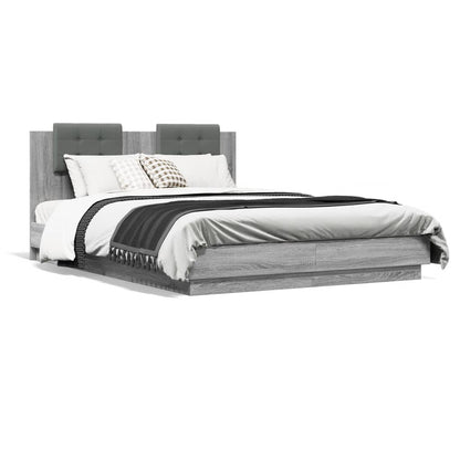 Bed Frame | Grey sonoma | Engineered wood | 120 x 200 cm | Bed Frame