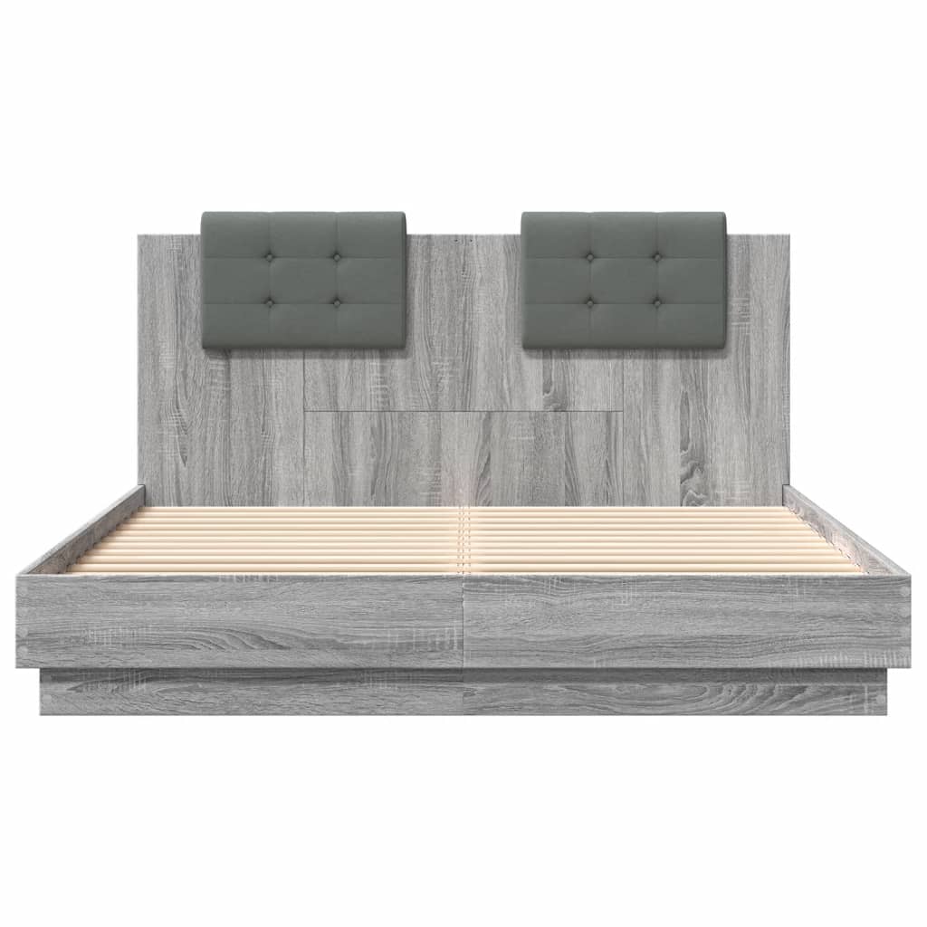Bed Frame | Grey sonoma | Engineered wood | 120 x 200 cm | Bed Frame