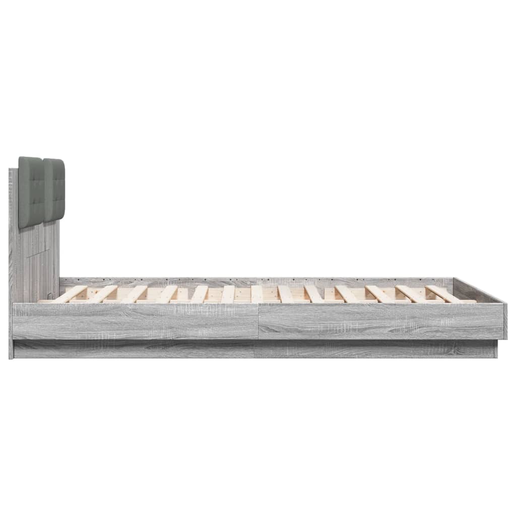 Bed Frame | Grey sonoma | Engineered wood | 120 x 200 cm | Bed Frame