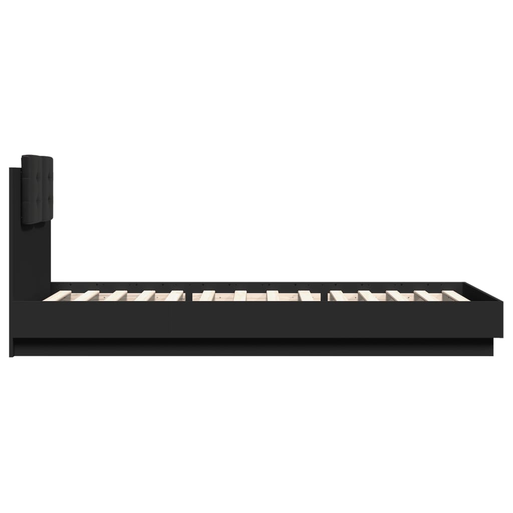 Bed Frame | Black | Engineered wood, Plywood | 100x200 cm | Bed Frame