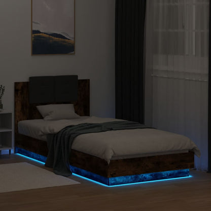Bed Frame | Smoked Oak | Engineered wood, Plywood | Single | Bed Frame
