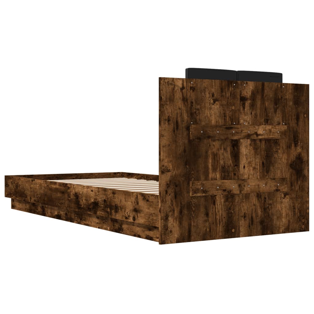 Bed Frame | Smoked Oak | Engineered wood, Plywood | Single | Bed Frame