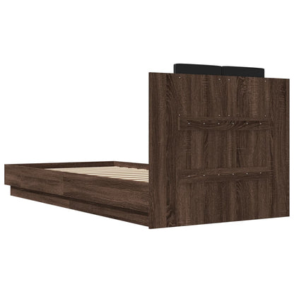 Bed Frame | Brown Oak | Engineered wood | Single | Bed Frame