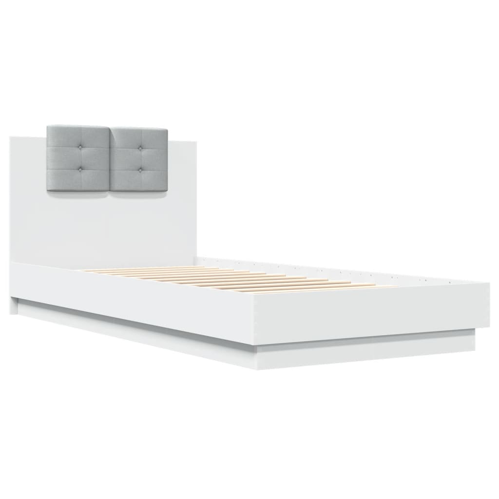 Bed Frame | White | Engineered wood and plywood | Single | Bed Frame