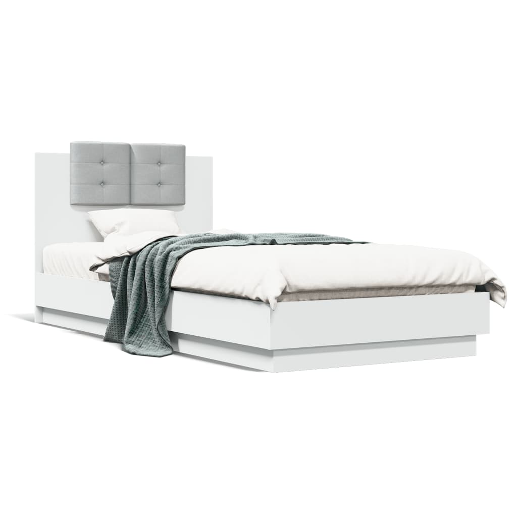 Bed Frame | White | Engineered wood and plywood | Single | Bed Frame