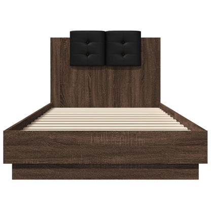 Bed Frame | Brown Oak | Engineered wood, Plywood | 90 x 200 cm