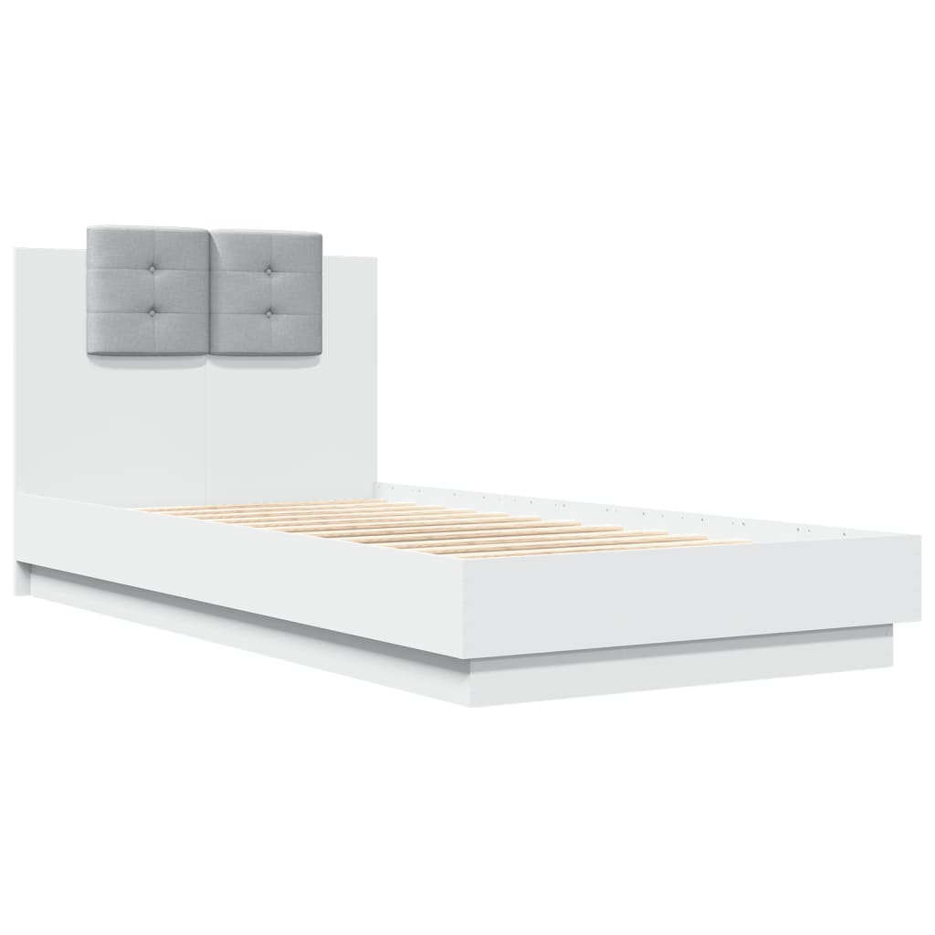 Bed Frame | White | Engineered wood | Single | Bed Frame | Rectangular