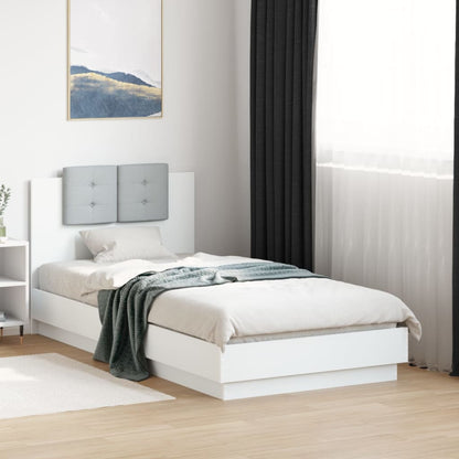 Bed Frame | White | Engineered wood | Single | Bed Frame | Rectangular