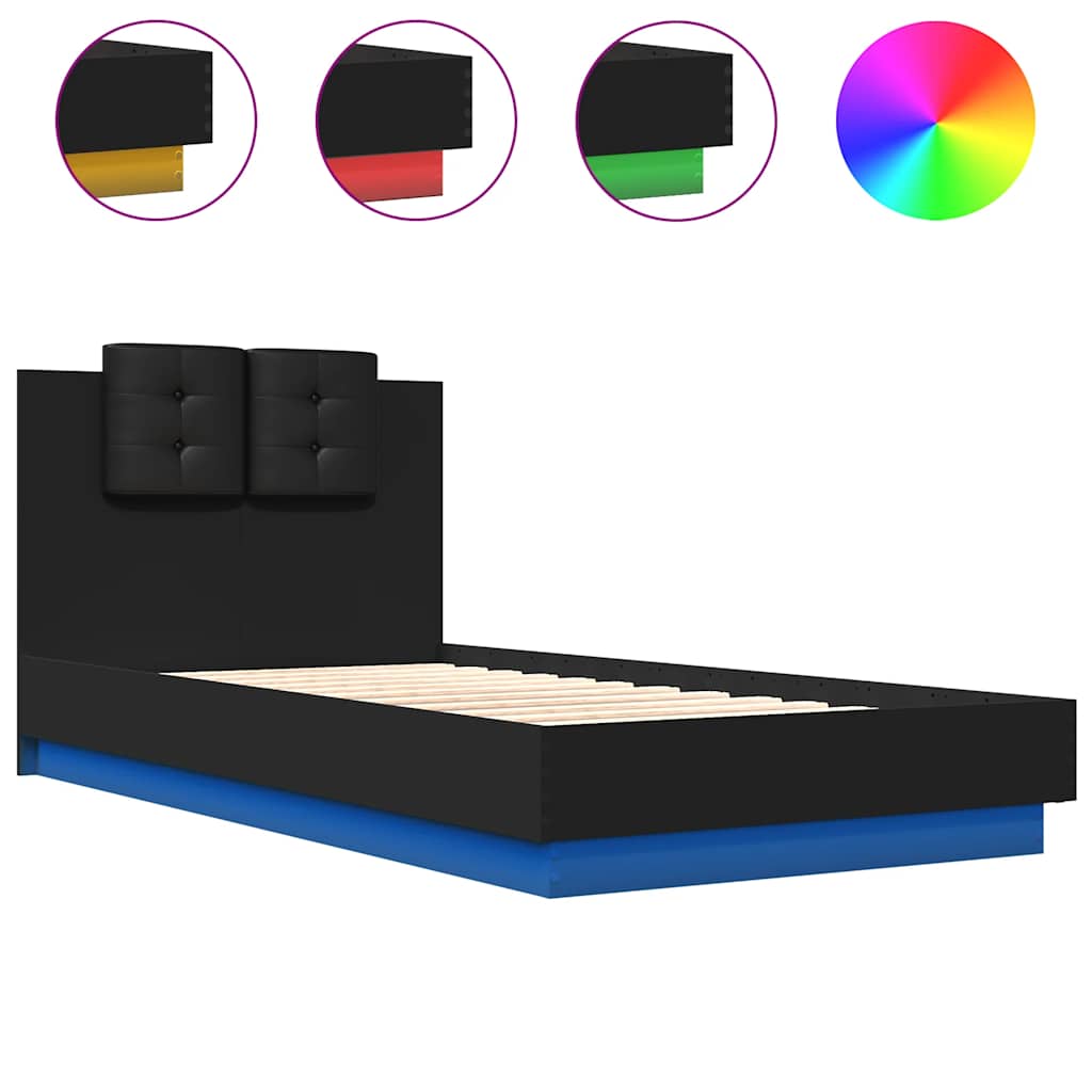 Bed Frame | Black | Engineered wood | Small Single | Bed Frame