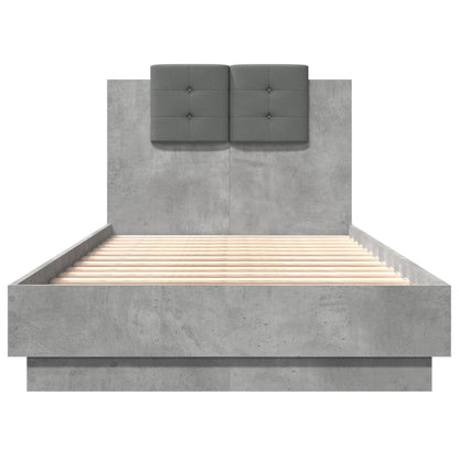 Bed Frame | Concrete Grey | Engineered wood | Small Single | Bed Frame