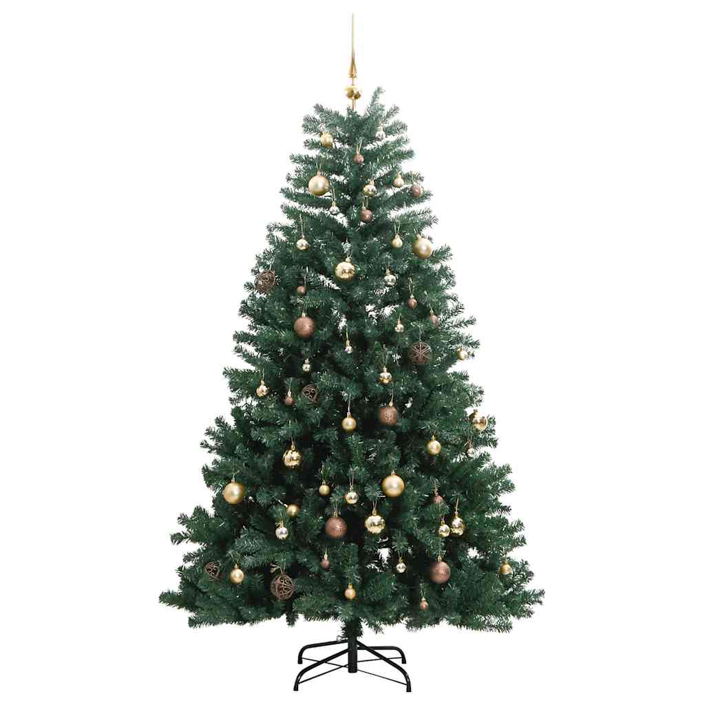 Artificial Hinged Christmas Tree 300 LEDs & Ball Set 240 cm