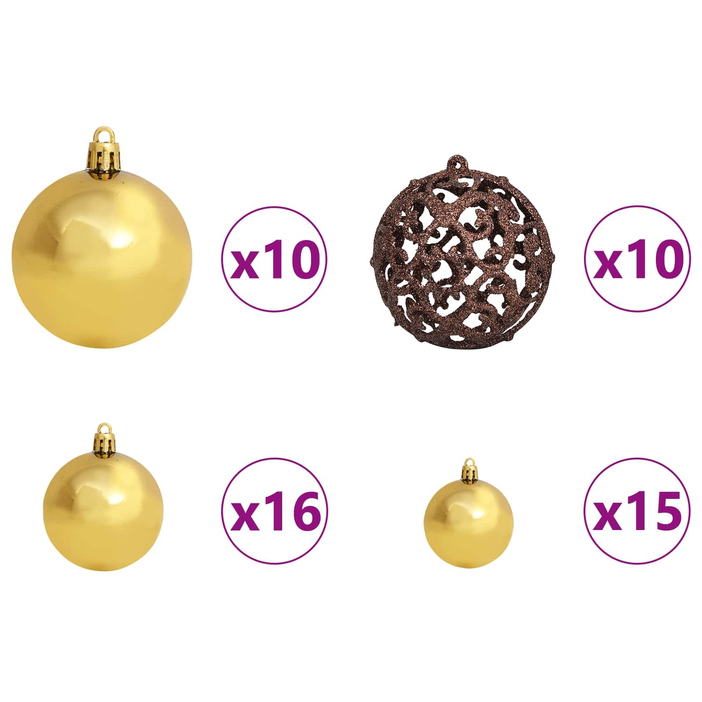 Artificial Christmas Tree White 90 x 90 x 180 cm PVC and Metal