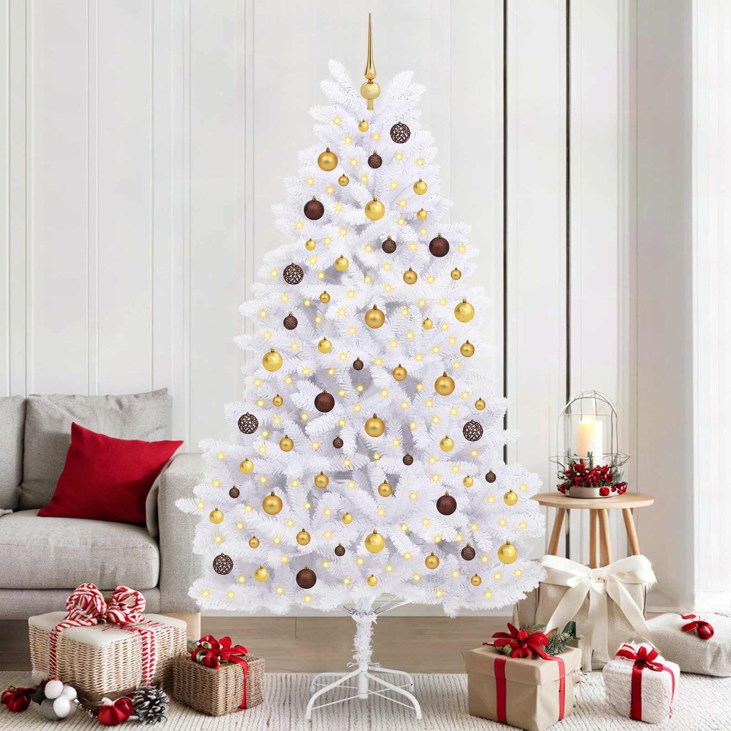 Artificial Christmas Tree White 106 x 106 x 210 cm