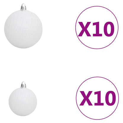 Artificial Hinged Christmas Tree 300 LEDs & Ball Set 210 cm