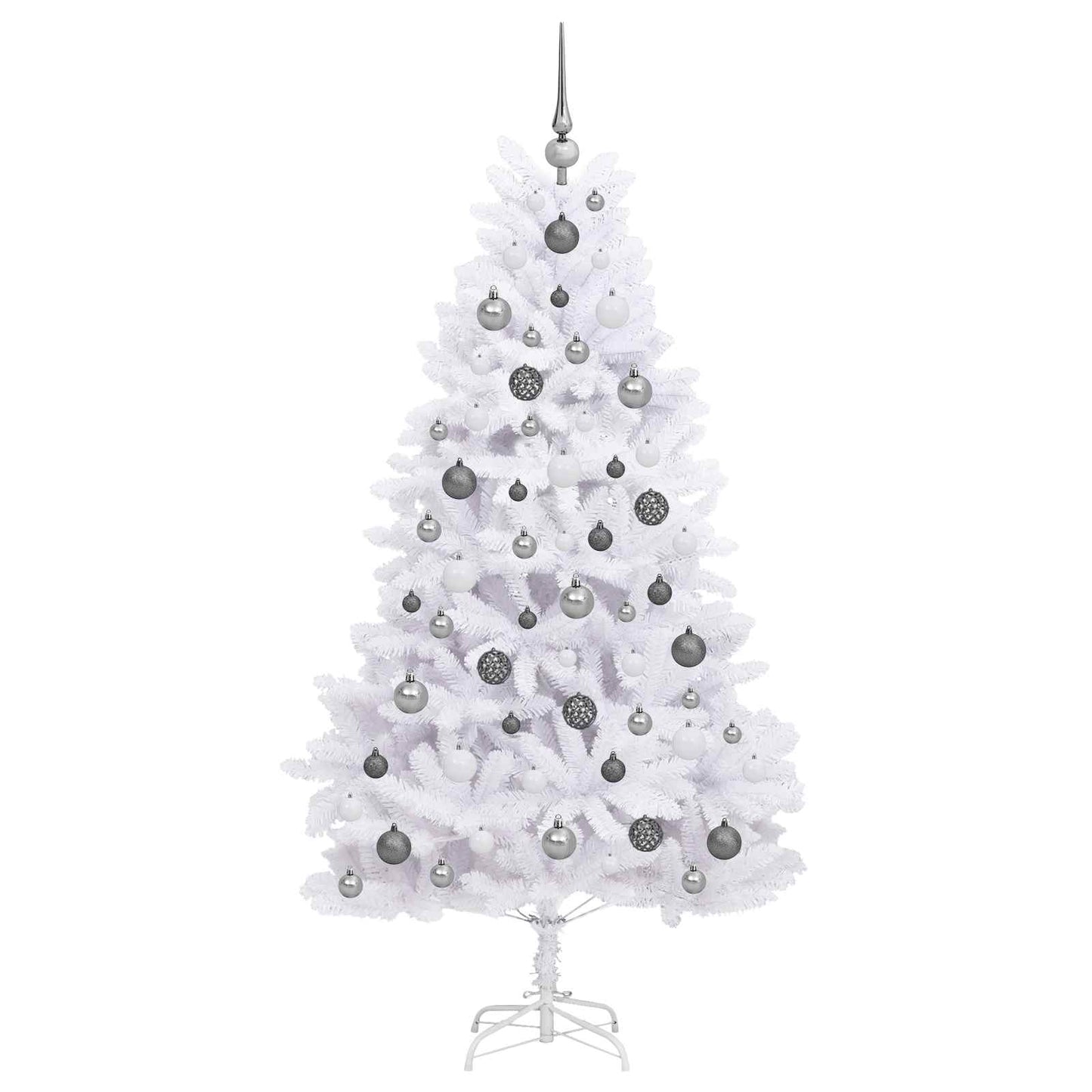 Artificial Christmas Tree White 90 x 90 x 180 cm PVC and Metal