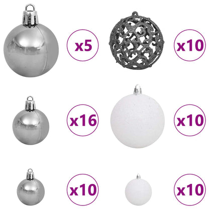 Artificial Christmas Tree White 90 x 90 x 180 cm PVC and Metal