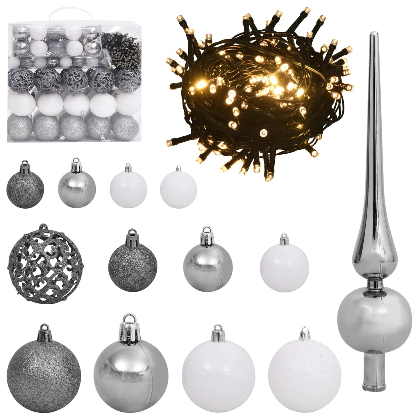 Artificial Christmas Tree White 106 x 106 x 210 cm