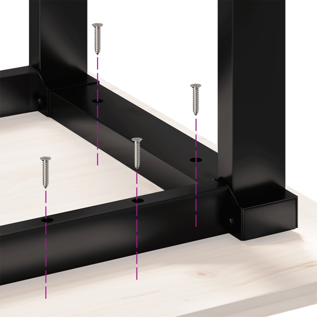 Dining Table Legs O-Frame 40x40x73 cm Steel