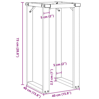Dining Table Legs O-Frame 40x40x73 cm Steel