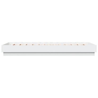 Bed Frame without Mattress with LED Lights White 100x200 cm