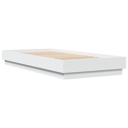 Bed Frame without Mattress White 100x200 cm Engineered Wood
